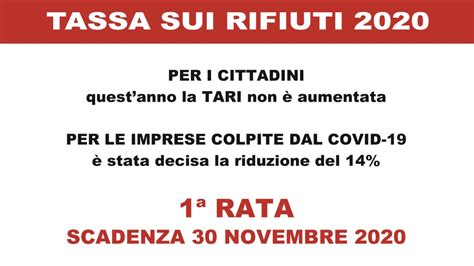 A pochi giorni dalla scadenza per pagare il saldo, facciamo il punto su come calcolare l'importo dovuto. TARI - TASSA SUI RIFIUTI 2020: NESSUN AUMENTO PER I ...