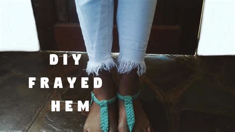 *the thumbnai picture is not my own* follow me! DIY FRAYED HEM JEANS | How To Add A Fringe Hem |alreadiy - YouTube