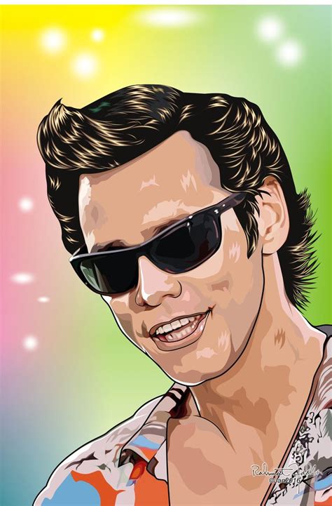 In addition, this film does not introduce anything new. Jim Carrey as Mr. Ace Ventura | Vector portrait ...