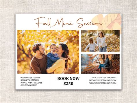 Fall Mini Session Template Autumn Mini Session Flyer | Etsy | Mini session template, Fall mini ...