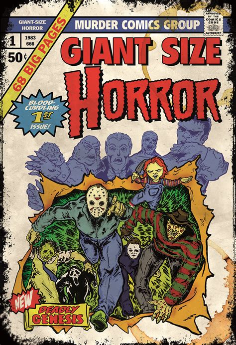 Comic book movies, comic book movies infographic. Artist is Turning Horror Movies into Faux Comic Book ...