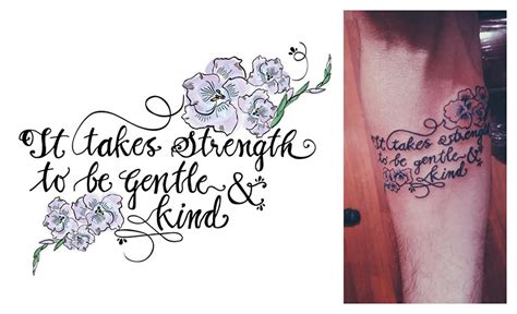 Tattoofilter is a tattoo community, tattoo gallery and international tattoo artist, studio and event directory. "It takes strength to be gentle & kind" tattoo - The Last ...