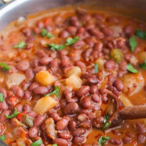 Cook together with ham and pork for 3 minutes. Puerto Rican Rice and Beans (Pink Beans) Recipe | Yummly ...