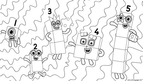 59k.) this 'numberblocks coloring pages 5 and books' is for individual and noncommercial use only, the copyright belongs to their respective creatures or owners. Numberblocks Numbers 1 To 5 Fun Coloring Pages Printable