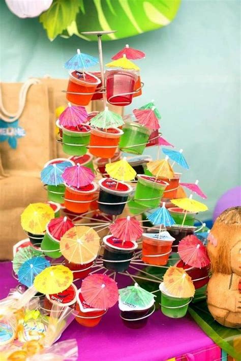 Table decorations supplies themed party tropical luau hawaiian leaves flowers. Pin on Luau Party Ideas