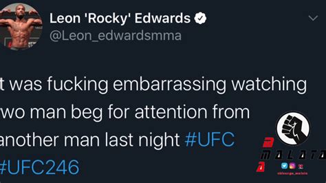 Ufc welterweight contender leon edwards has questioned the logic of colby covington getting the next shot at kamaru has a better case than covington to fight usman, but plans to face the winner after #ufc263 (via @jimmysmithmma) will leon edwards beat nate diaz at ufc 263 on saturday? Leon Edwards trashes Jorge Masvidal and Kamaru Usman's ...