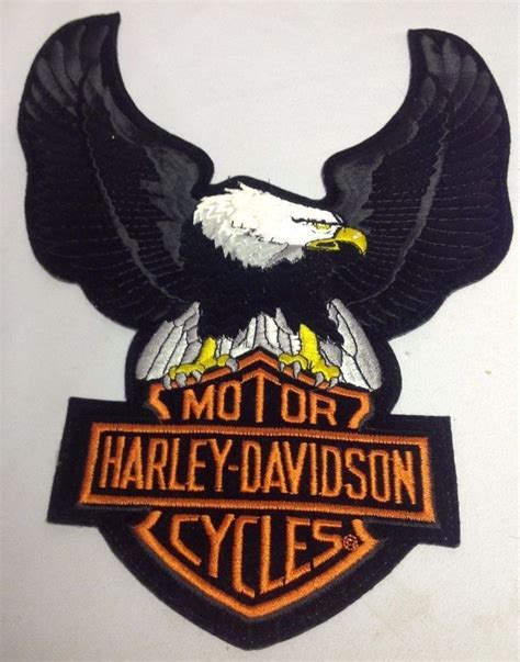 * patch large rotterdam chapter, approx. Vintage X Large Harley Davidson EAGLE PATCH Embroidered ...