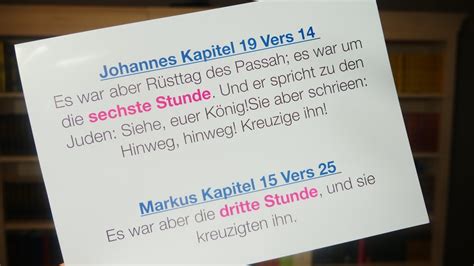 So lässt sich auch nicht anhand der passahfeier die frage klären, ob jesus tatsächlich am freitag gekreuzigt wurde oder am mittwoch, wie manche christen behaupten. Widersprüche in der Bibel Teil 5 - Wann wurde Jesus ...