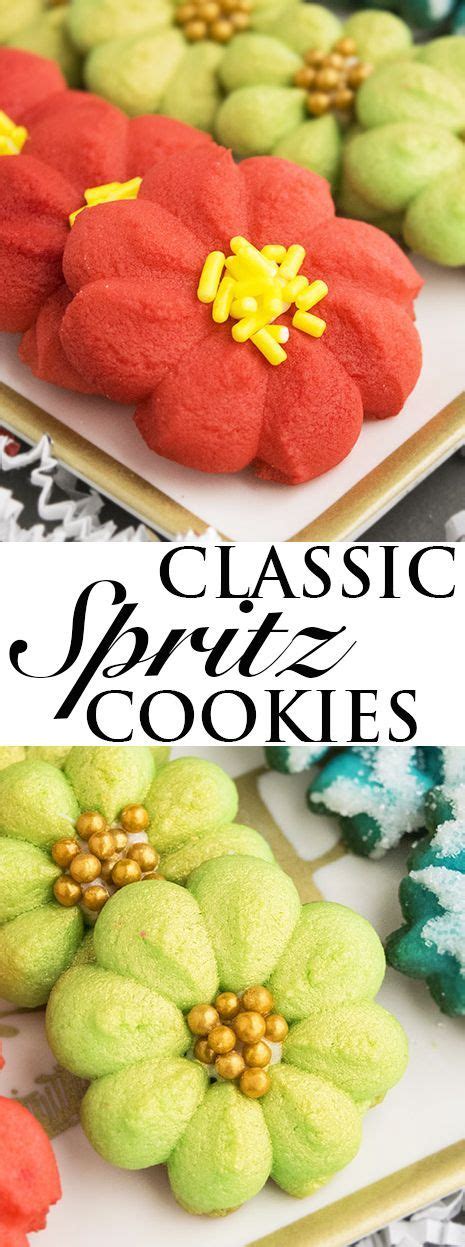 Invite some friends over to decorate to keep the party going even longer. This rich and buttery CLASSIC SPRITZ COOKIES recipe is easy to make with a few simple ...