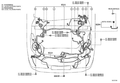 Automobile toyota 2005 camry wiring diagram. 2020 Toyota Highlander Wire, engine room main - 821110EV90 ...