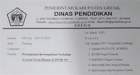 Contoh surat pengunduran diri atau resign kerja perusahaan, hotel, bank, alfamart, karyawan kontrak, guru, yang baik dan sopan serta simpel. Contoh Kop Surat Dinas Pendidikan - Official Website Initu.id