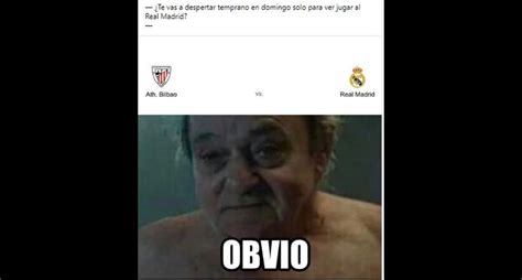 Tres tantos del francés karim benzema dieron el triunfo al real madrid frente al athletic club de bilbao, manteniendo el pleno de triunfos de local desde el regreso de zinedine zidane y con una mejoría de. MEMES Real Madrid vs. Athletic Club: las divertidas memes ...