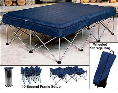 Air mattresses are a convenient option for sleeping in the great outdoors because they're reliable however, shoppers should also take the weight of the air mattress into consideration when doing. Borrow yunkertls Folding Air Bed Frame - NeighborGoods ...