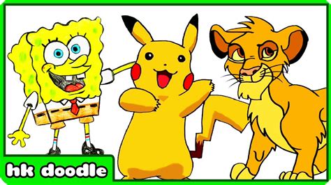 446 x 492 · png. TOP 5 CARTOON DRAWINGS FOR KIDS | Draw Pikachu from ...