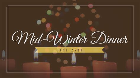 Doing it too early will slow down the warming process, which the soil needs to do its job. Mid-Winter Dinner - Latimer Church