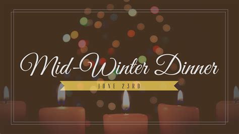 I've collected and listed only the most popular and tried christmas dinner ideas, and i am more than happy to share them with you in the spirit of the holiday. Mid-Winter Dinner - Latimer Church