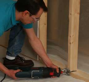 With the utility knife i cut out the trace into the plaster. Preparing for a New Doorway | HomeTips