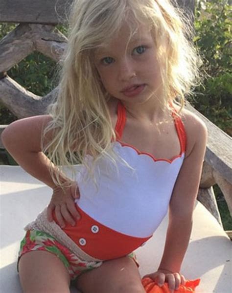 Flexible nylon posing with carmen. Jessica Simpson's Daughter Maxi Strikes Swimsuit Pose ...