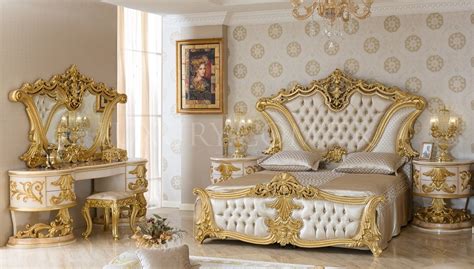 Gold navy metallic morocco trellis wallpaper. Sofia Classic Bedroom | Luxury Line