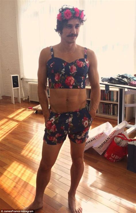 His relation with lana del rey got everybody attention. James Franco models woman's bra top and shorts on ...