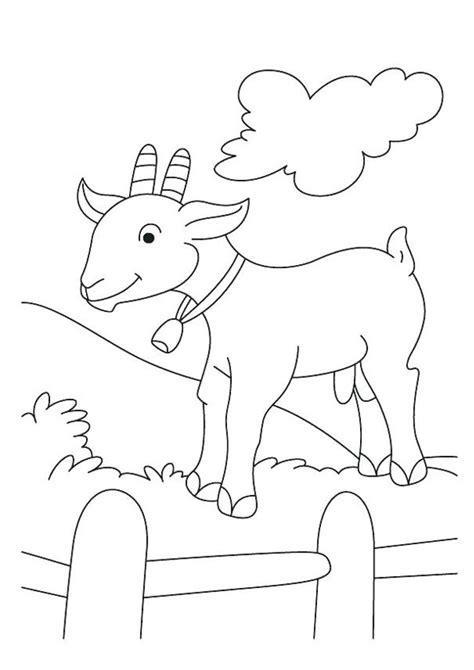 Here are a few goat coloring pages printable featuring the animal, goat, which your kid will love to color Coloring Pages | Goat Coloring page