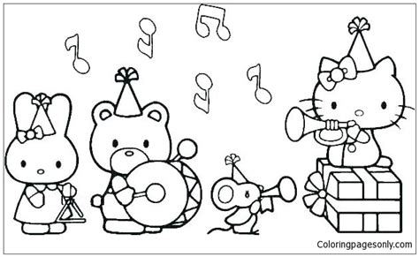 Christmas hello kitty coloring pages free print. Hello Kitty And Friends 2 Coloring Page - Free Coloring ...