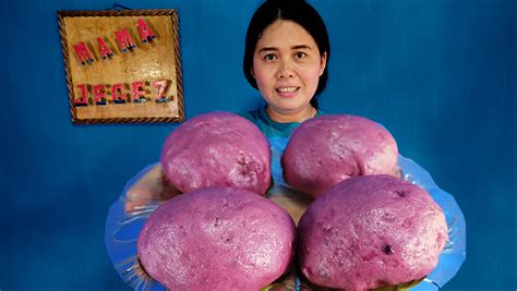 Tepung terigu protein rendah 300 gram. Cara membuat bakpao ubi ungu isi coklat - Masak Yuk
