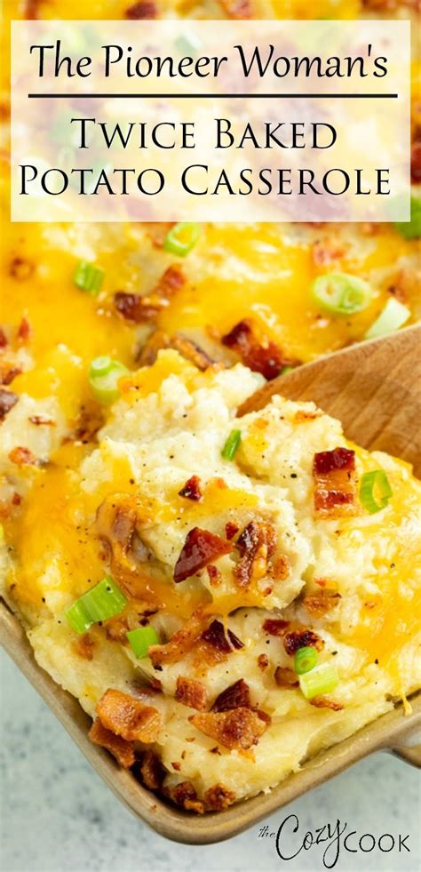 Place on a baking sheet and bake until the potatoes are very tender on the inside and crisp on the outside, about 1 hour, 15 minutes. The Pioneer Woman's Twice Baked Potato Casserole | Twice ...