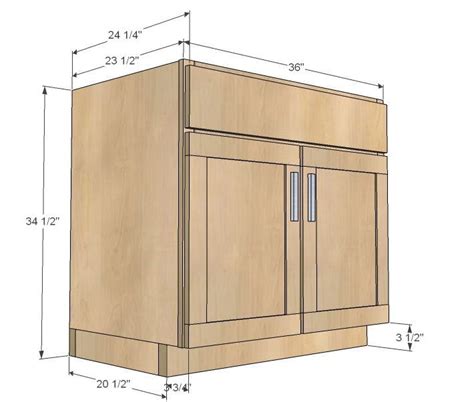 In most kitchens, base cabinets are used to store pots and pans. Ana White | Build a Kitchen Cabinet Sink Base 36 Full ...