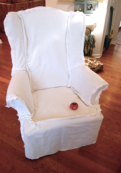 Dining room slipcovers are quick and easy to sew. wrongside out slipcover