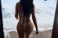 kardashian kim sexy ass celebrity thong bikini nude booty snow fat fur bum fappening kimkardashian aznude west hot instagram famous