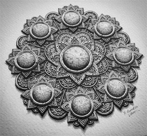 And don't worry for 3d look as i will tell awesome tricks for making it 3d.th. Awesome 3D Mandala Designs by Baz Furnell