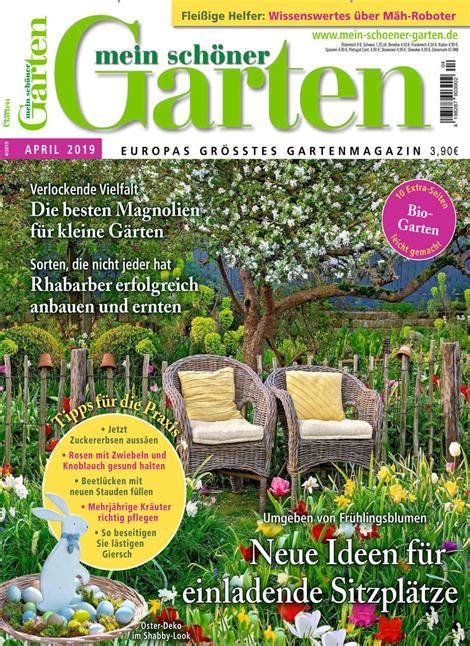 Mein schöner garten is europe's largest garden magazine and stands for over 40 years of editorial competence and profound expertise in a print run of 400,000 copies. Mein schöner Garten Abo Mein schöner Garten Probe-Abo Mein ...