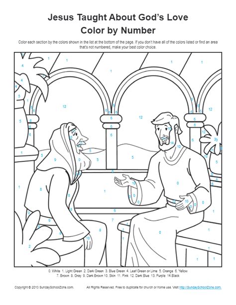 Touch device users, explore by touch or with swipe gestures. Bible Coloring Pages for Kids | Jesus Taught About God's Love
