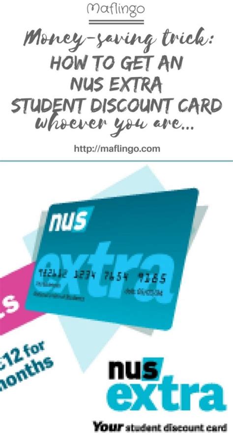 However, all follow a similar format, involving a short application process confirming where you study and how. Money-saving trick: How to get an NUS Extra Student ...