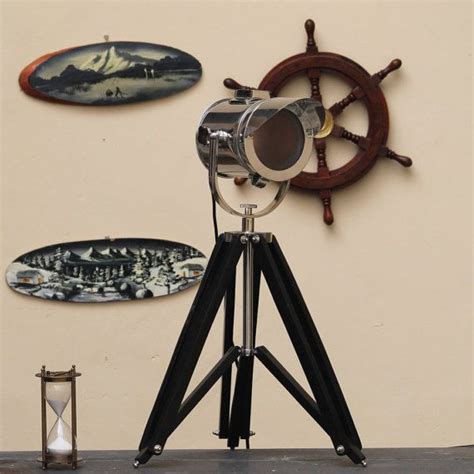 Uttermost mondovi bronze and gold tripod floor lamp. Mini Tripod Floor Chrome Black Nautical Retro Corner Lamp ...