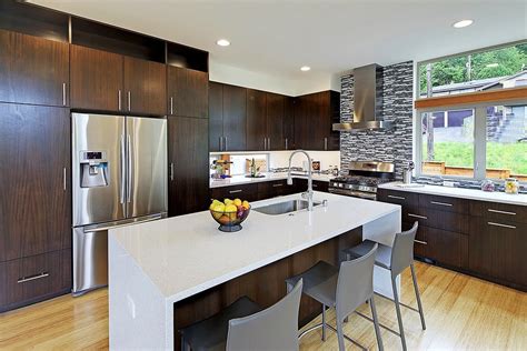 These cabinets just look like they were built in place. Cabinets by Precision Custom Cabinets - Modern - Kitchen ...