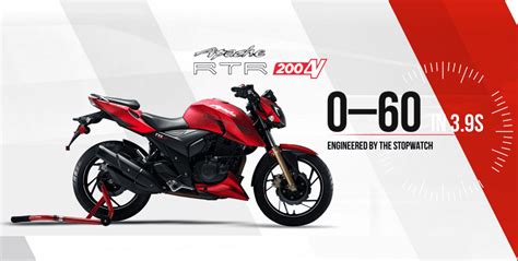 As the bike goes past 4000 rpm and gives the rider a punch of acceleration. TVS Apache 200cc model RTR 200 4v, Launch, Price, Review