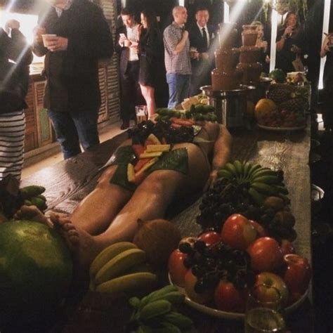 Having no part covering the breasts: This bar in Australia used naked women as platters and ...