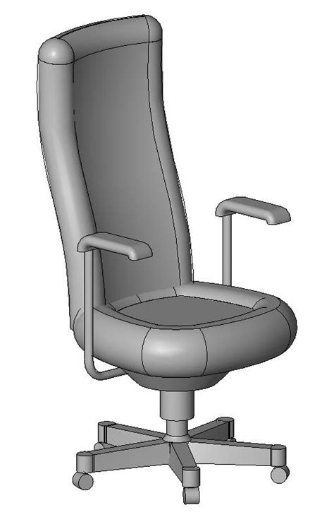 Black fabric chair for softness and a professional look. RevitCity.com | Object | Boss_Chair