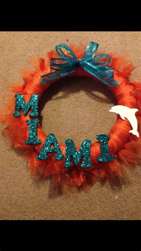 Maybe you would like to learn more about one of these? Pin by Cami Overbee on Wreaths | Miami dolphins, Dolphins ...