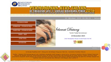 Berdasarkan rujukan yang telah dibuat, berikut adalah contoh soalan uksbp serta informasi penting lain bagi permohonan sbp termasuklah tarikh penting permohonan, syarat permohonan ke sbp dan soalan lazim mengenai. SISTEM PERMOHONAN ATAS TALIAN KE TINGKATAN SATU (1 ...