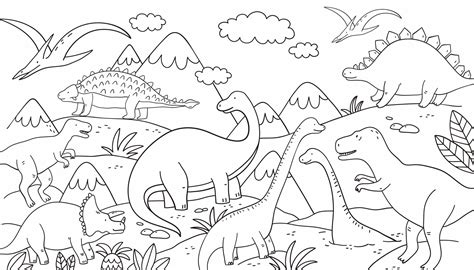 Download gratis een dinosaurus kleurplaat print hem uit en laat de kinderen deze inkleuren. Dinosaurus kleurplaten | Top-3 kado- en feesttips