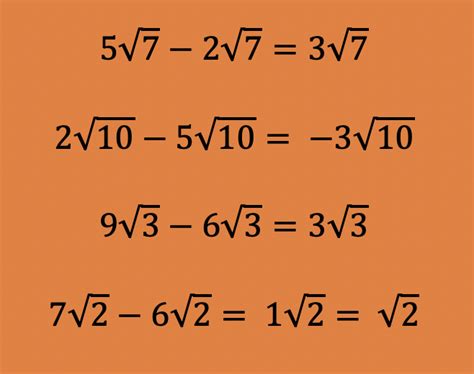 Check for square roots with the same radicand. Operations with Radicals