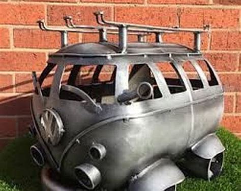 Aluminum in brushed wood finish. Turn a Propane Tank into a VW Bus Fire Pit in 2020 ...