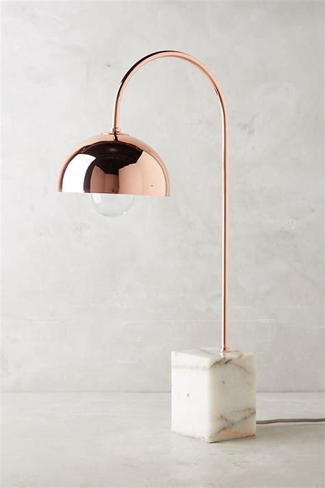 Modern rose gold floor lamp. Marble and rose gold table lamp | Lamps living room, Gold ...