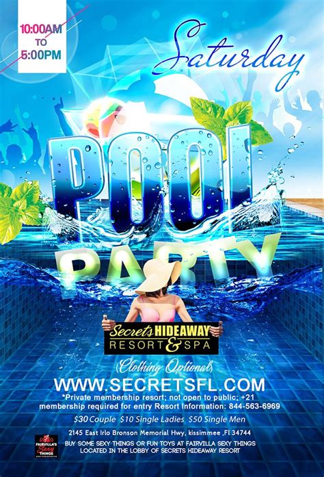 Events - Saturday Pool Party 10am - 5pm Orlando, Florida ...