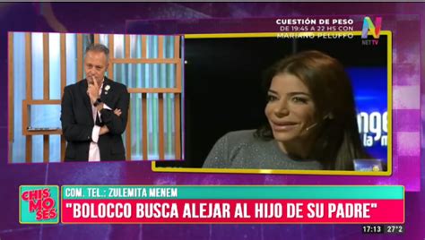No quiero ser cómplice de esto, apuntó el abogado mauricio d'alessandro, quien estaba invitado al programa por otro tema y, al. Zulemita Menem está de novia con un automovilista que es ...