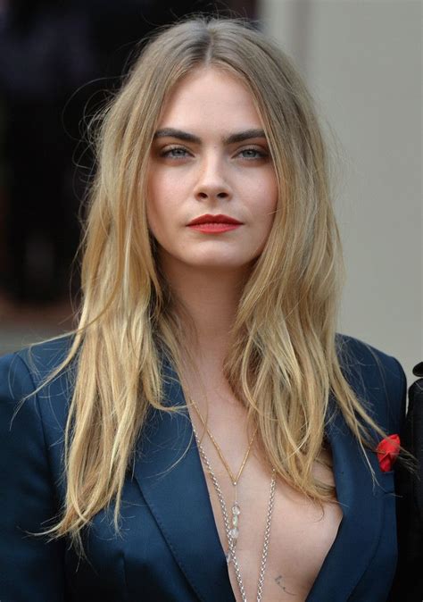 Maybe you would like to learn more about one of these? Cara Delevingne Red Lipstick | Long hair styles, Medium ...