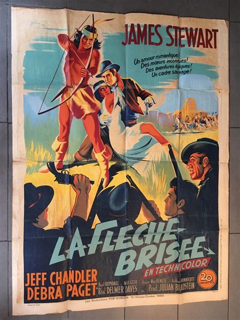 La guerre fait rage entre blancs et apaches. Jaquette/Covers La Flèche brisée (Broken arrow) par Delmer ...